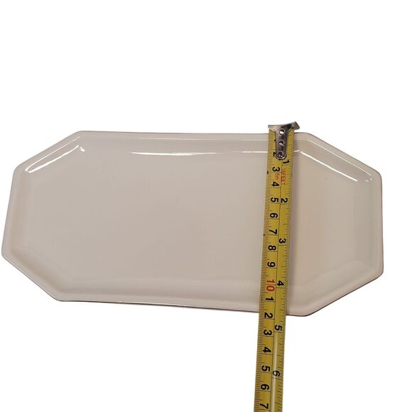 Kassatex St. Honore Rectangular Porcelain Tray With Gold Trim Bath Accessories - Picture 8 of 11